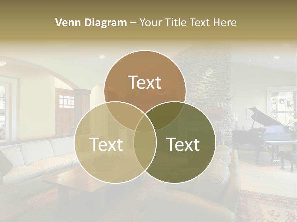 Home Piano Chair PowerPoint Template