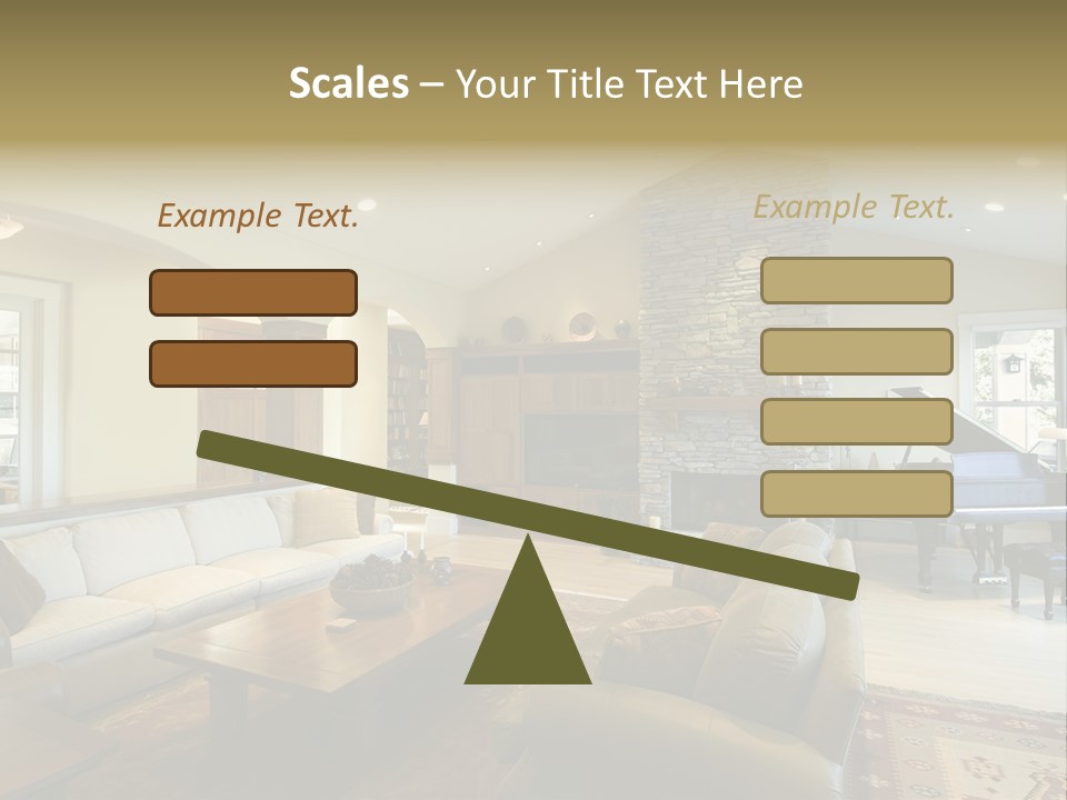 Home Piano Chair PowerPoint Template