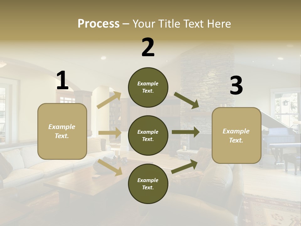 Home Piano Chair PowerPoint Template