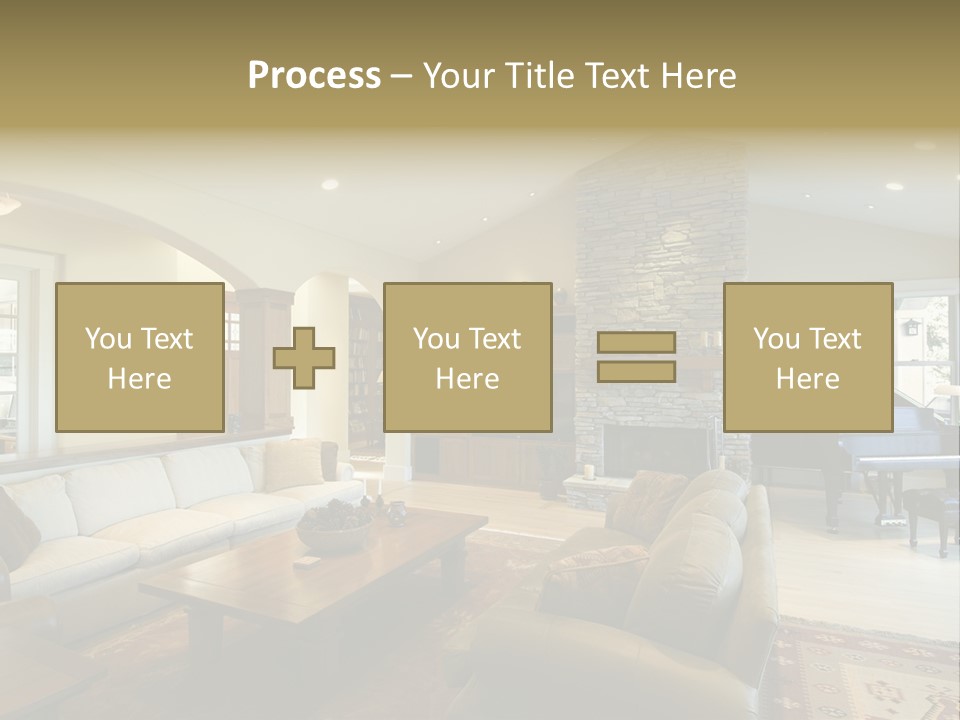 Home Piano Chair PowerPoint Template