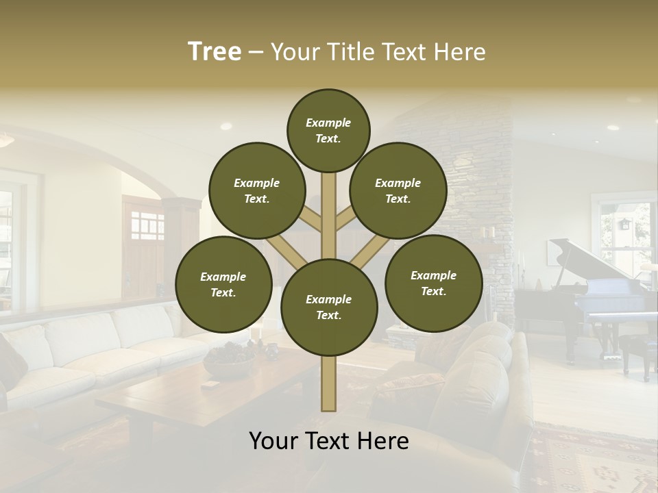 Home Piano Chair PowerPoint Template