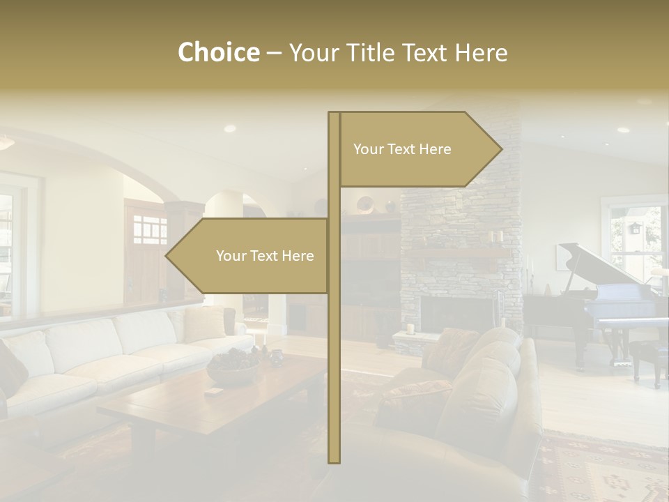 Home Piano Chair PowerPoint Template