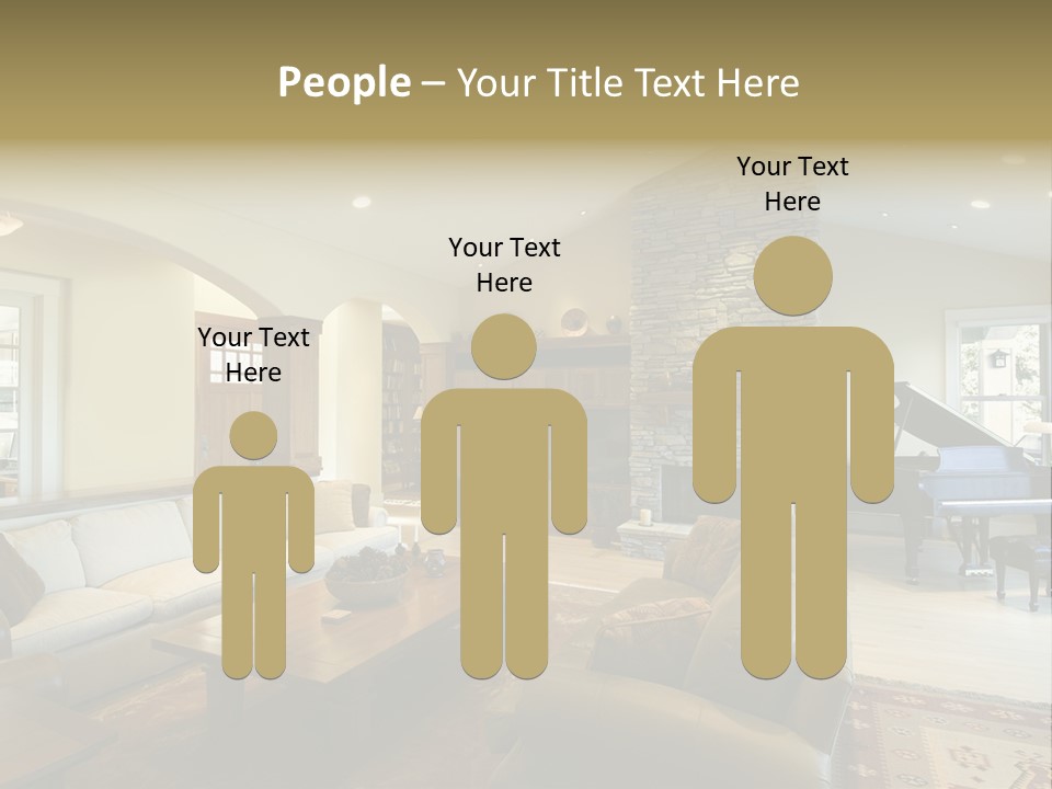 Home Piano Chair PowerPoint Template