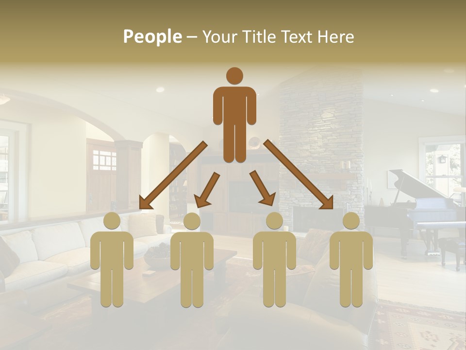 Home Piano Chair PowerPoint Template