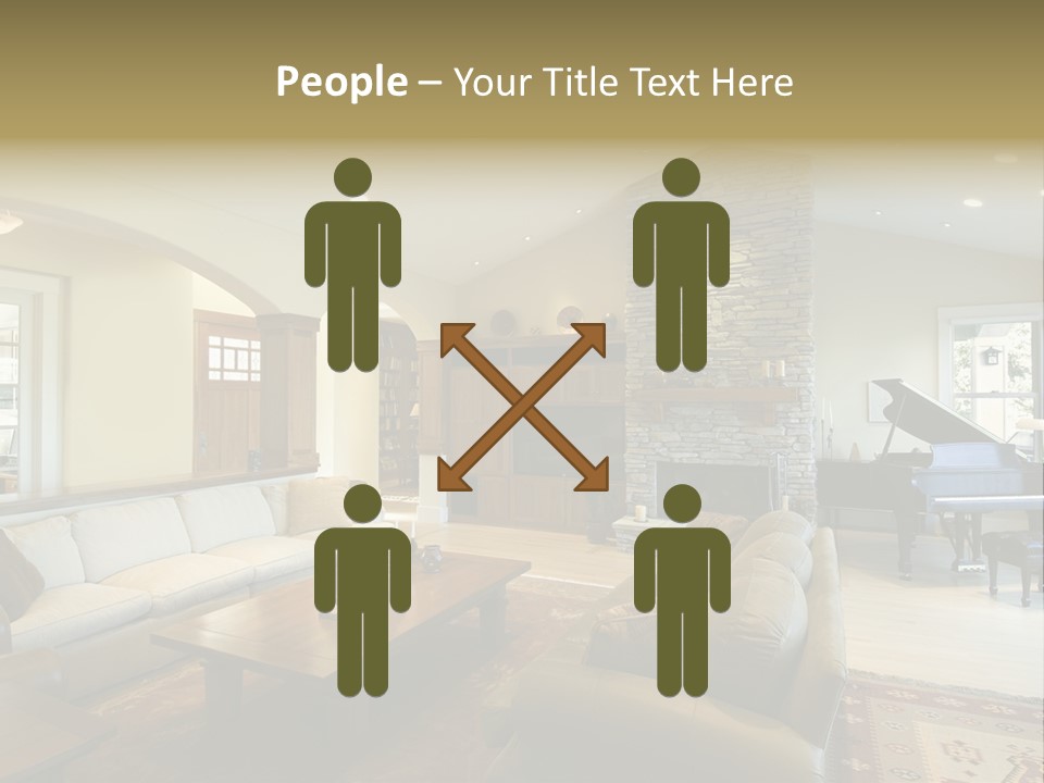 Home Piano Chair PowerPoint Template