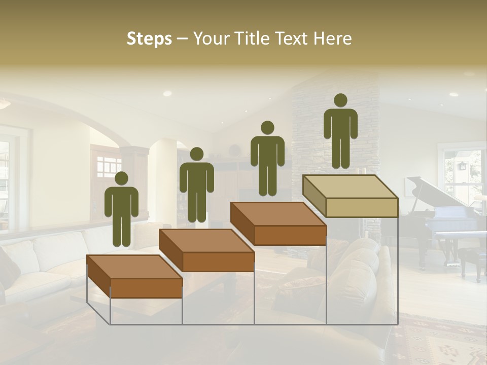 Home Piano Chair PowerPoint Template