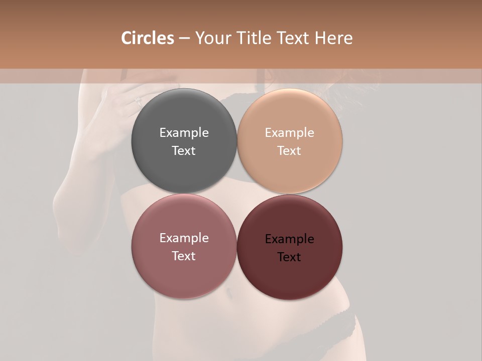 Lingerie Looking Brunette PowerPoint Template