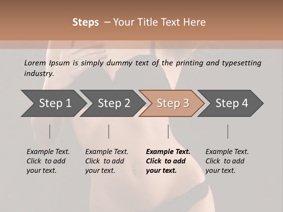 Lingerie Looking Brunette PowerPoint Template