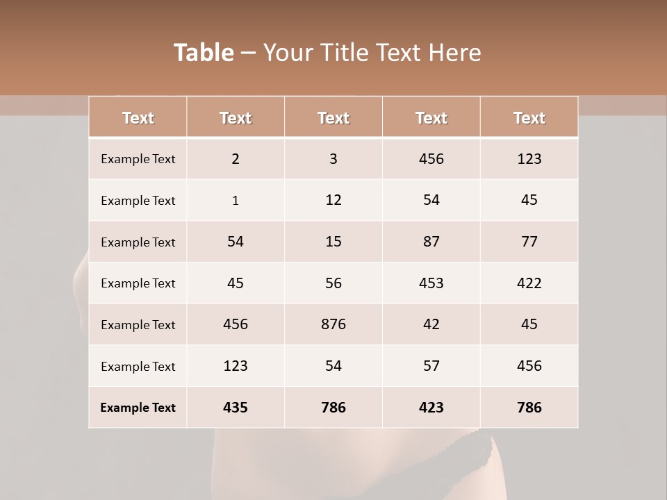 Lingerie Looking Brunette PowerPoint Template