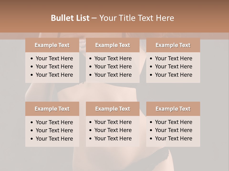 Lingerie Looking Brunette PowerPoint Template