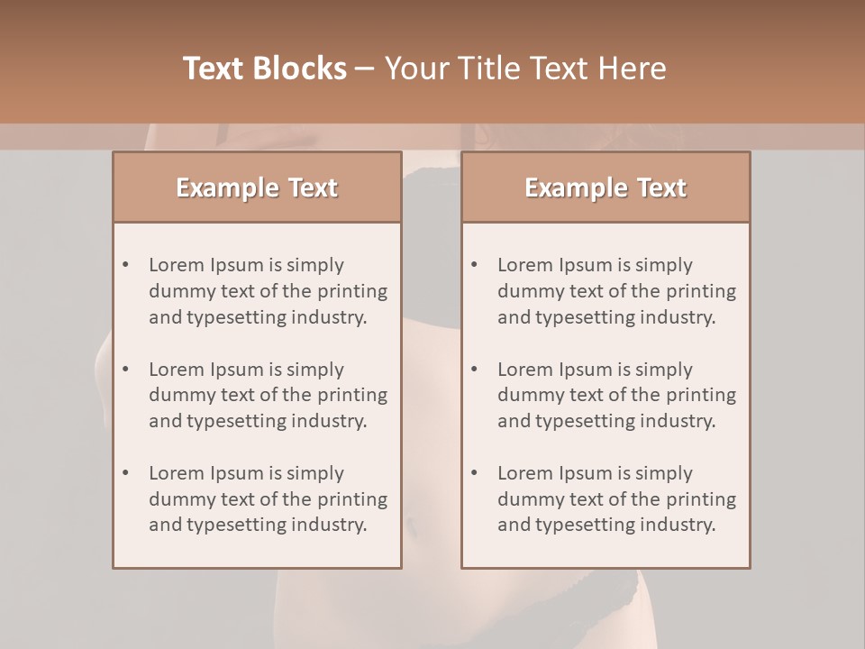 Lingerie Looking Brunette PowerPoint Template