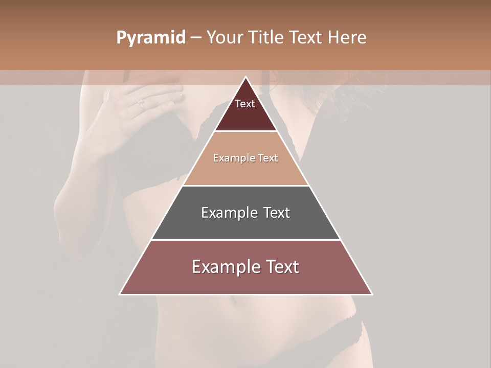 Lingerie Looking Brunette PowerPoint Template