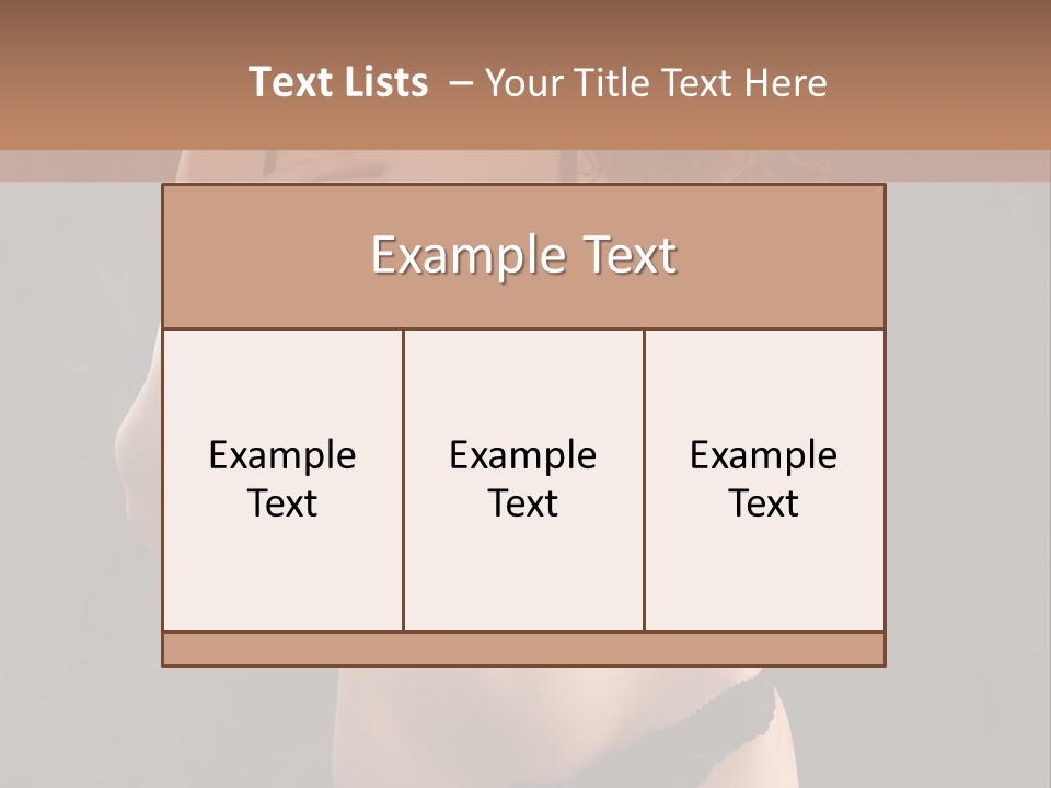 Lingerie Looking Brunette PowerPoint Template