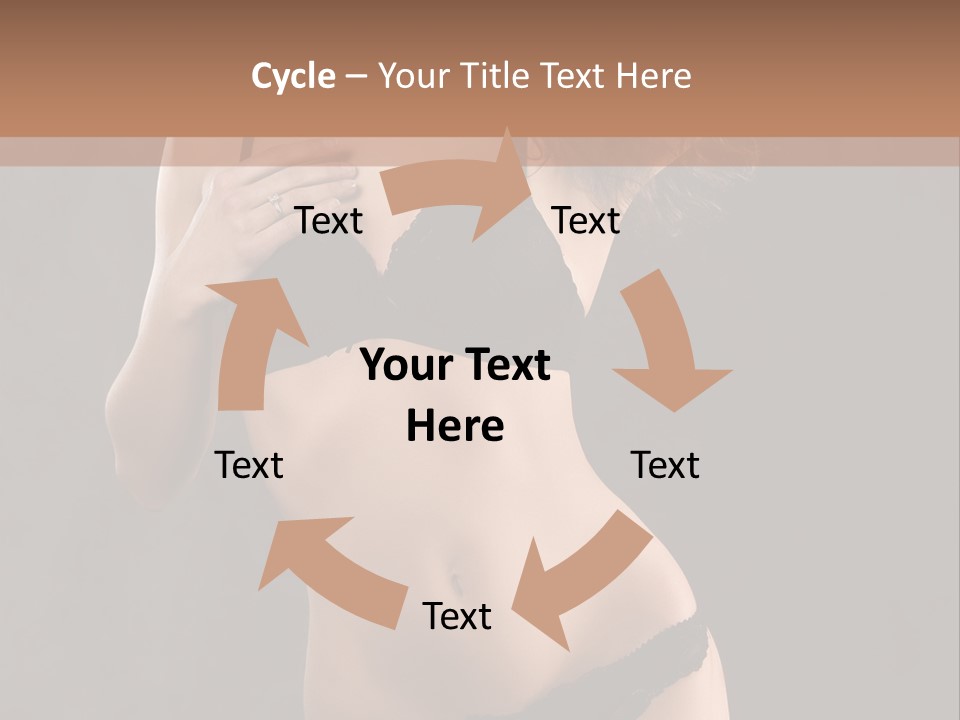 Lingerie Looking Brunette PowerPoint Template