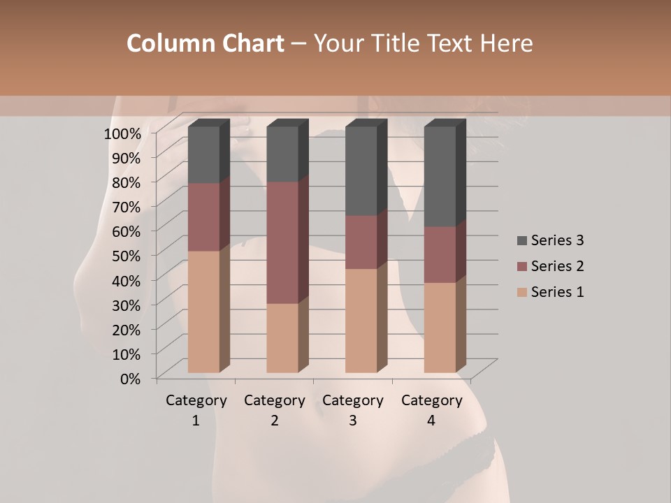 Lingerie Looking Brunette PowerPoint Template