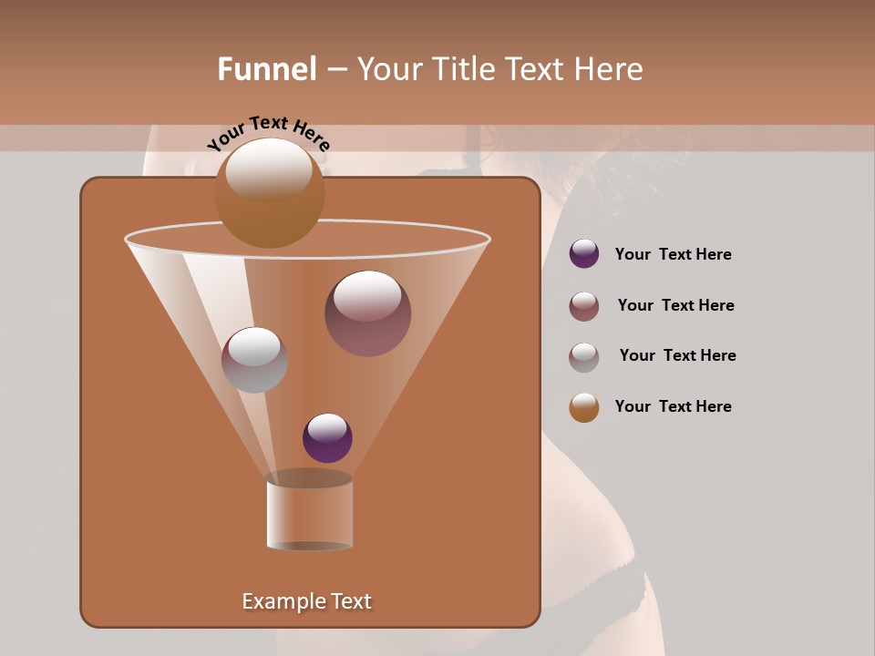 Lingerie Looking Brunette PowerPoint Template