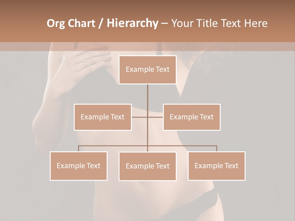 Lingerie Looking Brunette PowerPoint Template