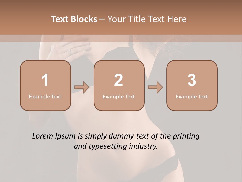 Lingerie Looking Brunette PowerPoint Template