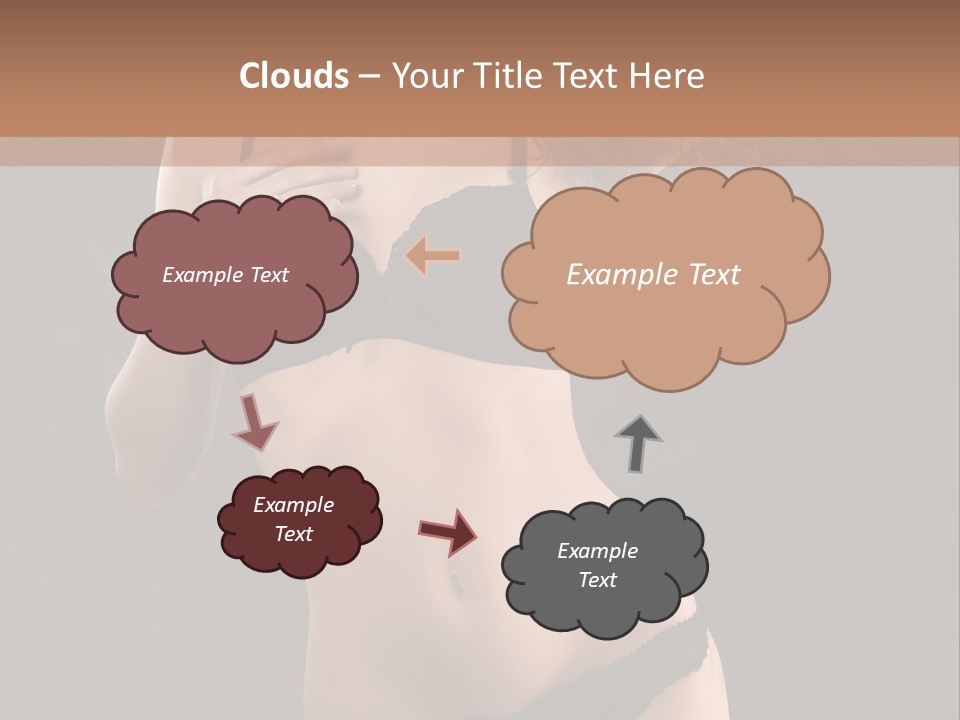 Lingerie Looking Brunette PowerPoint Template