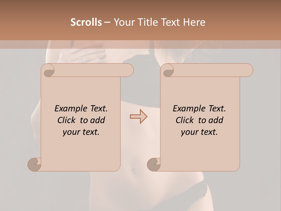 Lingerie Looking Brunette PowerPoint Template