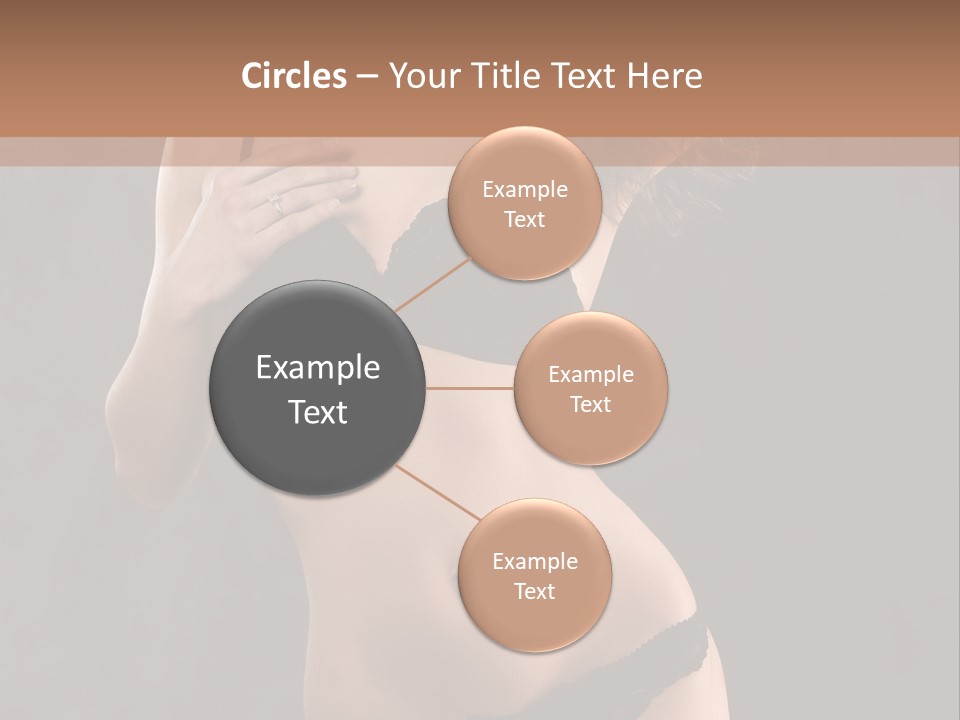 Lingerie Looking Brunette PowerPoint Template