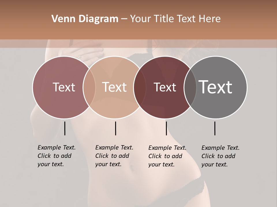 Lingerie Looking Brunette PowerPoint Template