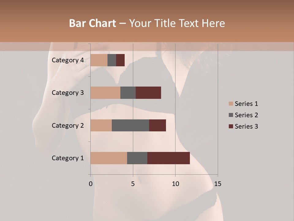 Lingerie Looking Brunette PowerPoint Template