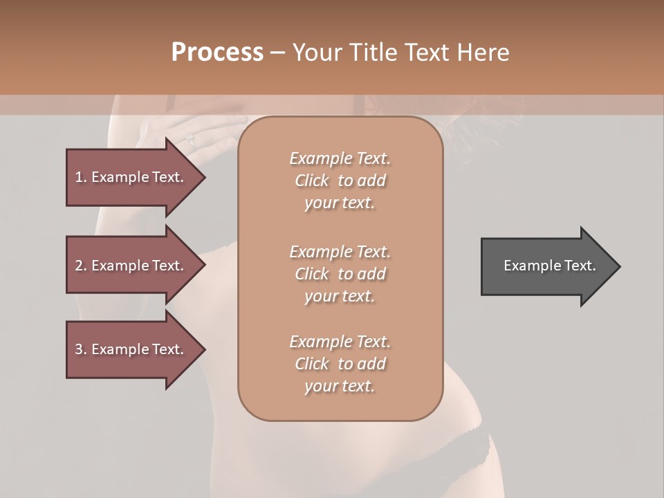 Lingerie Looking Brunette PowerPoint Template