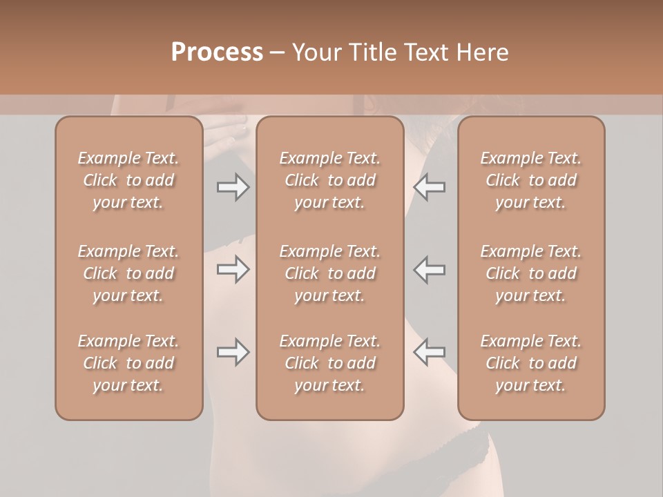 Lingerie Looking Brunette PowerPoint Template