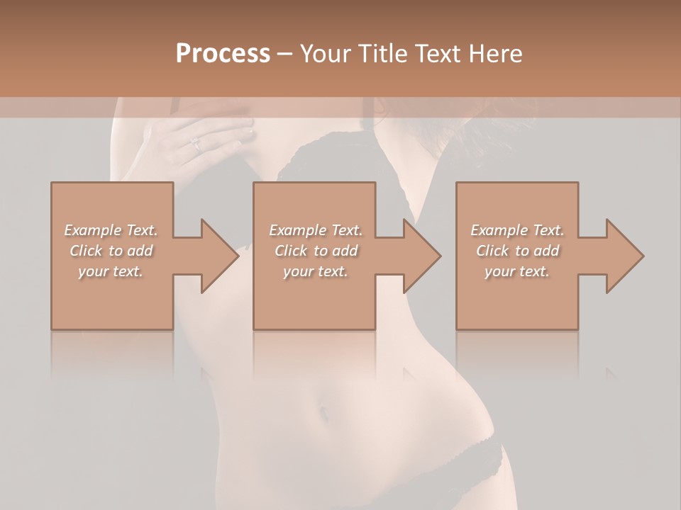 Lingerie Looking Brunette PowerPoint Template