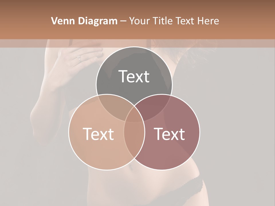 Lingerie Looking Brunette PowerPoint Template