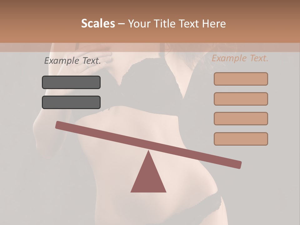 Lingerie Looking Brunette PowerPoint Template