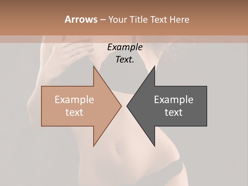 Lingerie Looking Brunette PowerPoint Template