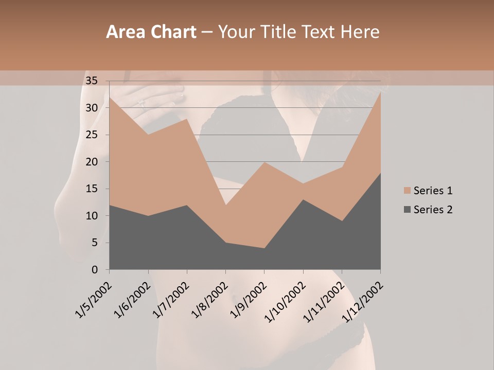 Lingerie Looking Brunette PowerPoint Template