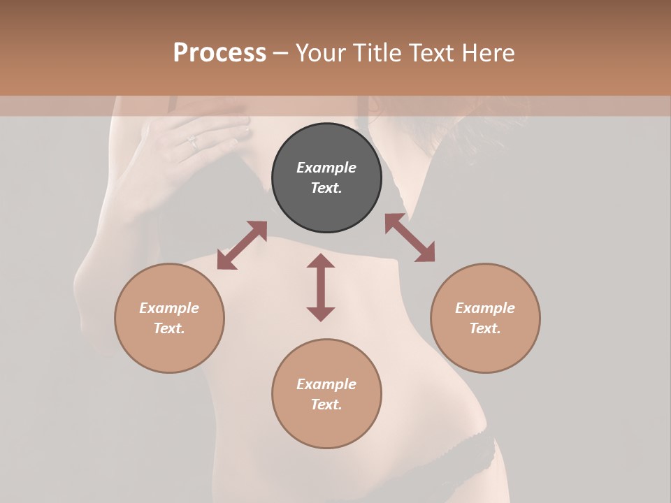 Lingerie Looking Brunette PowerPoint Template