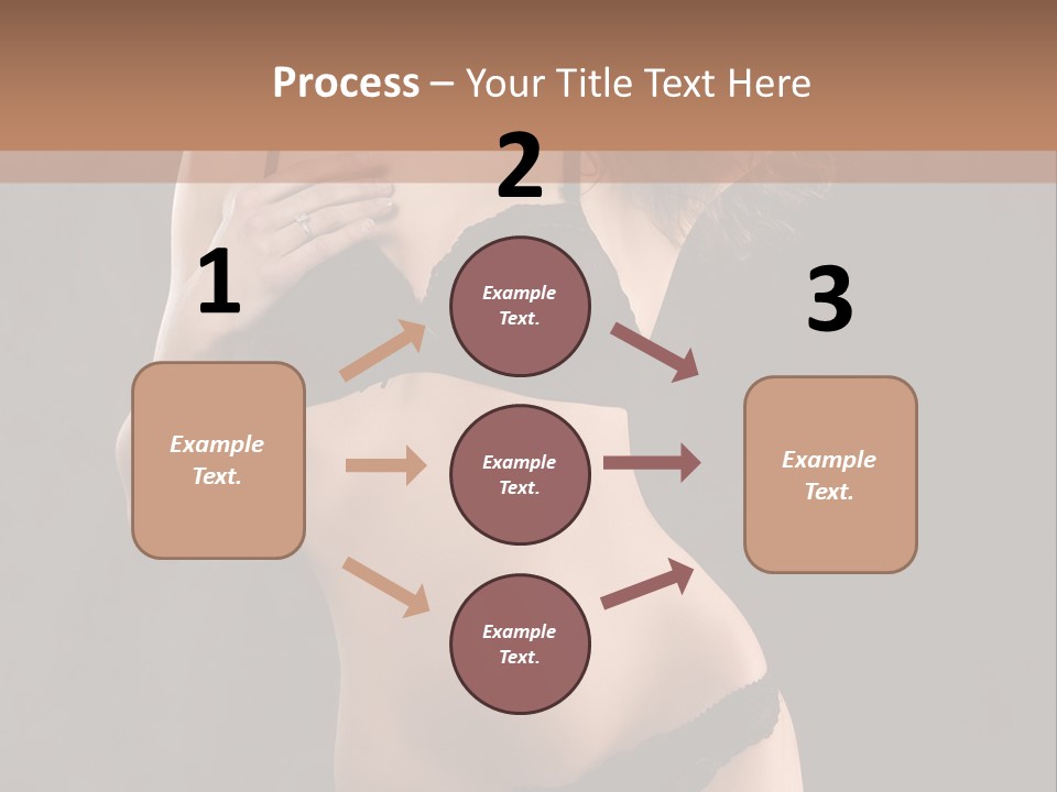 Lingerie Looking Brunette PowerPoint Template