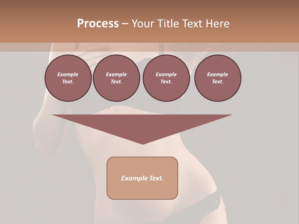 Lingerie Looking Brunette PowerPoint Template
