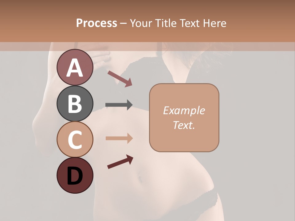 Lingerie Looking Brunette PowerPoint Template