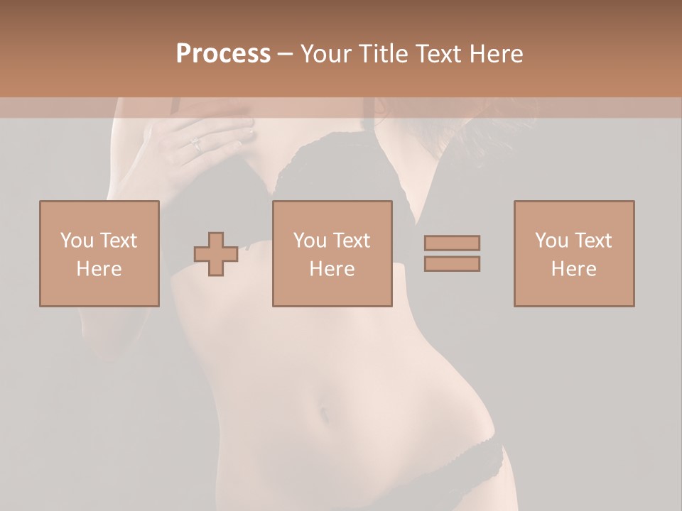 Lingerie Looking Brunette PowerPoint Template