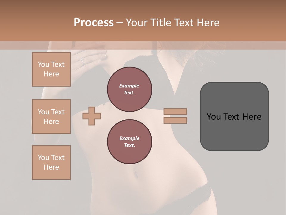 Lingerie Looking Brunette PowerPoint Template