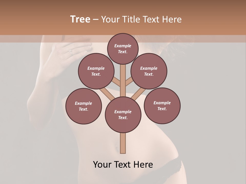Lingerie Looking Brunette PowerPoint Template