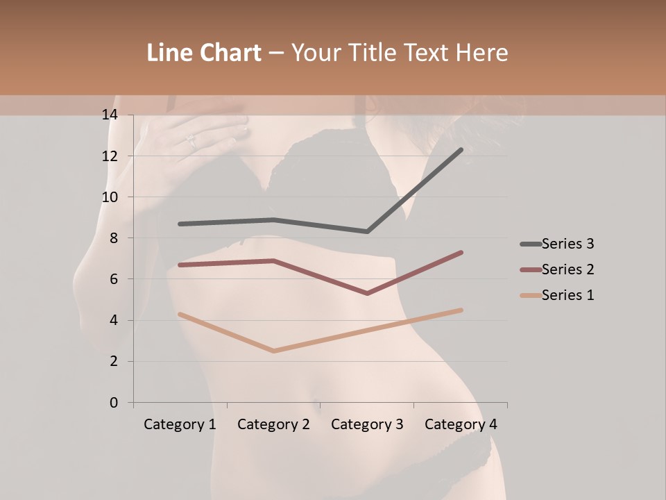 Lingerie Looking Brunette PowerPoint Template