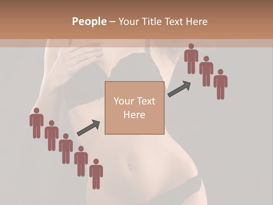 Lingerie Looking Brunette PowerPoint Template