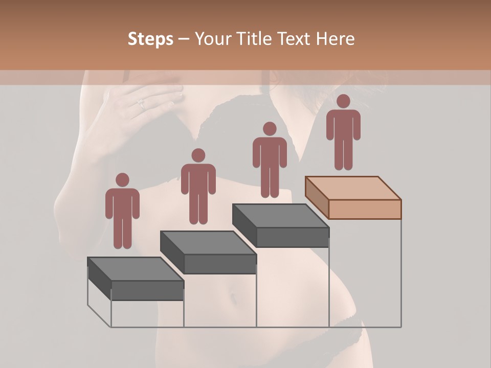 Lingerie Looking Brunette PowerPoint Template
