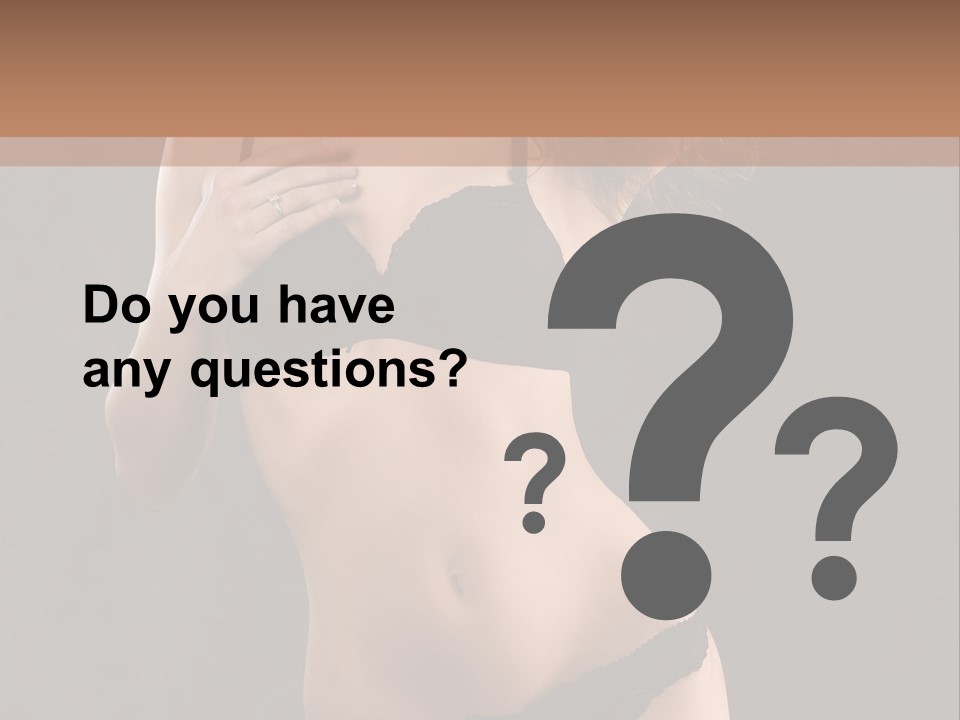 Lingerie Looking Brunette PowerPoint Template