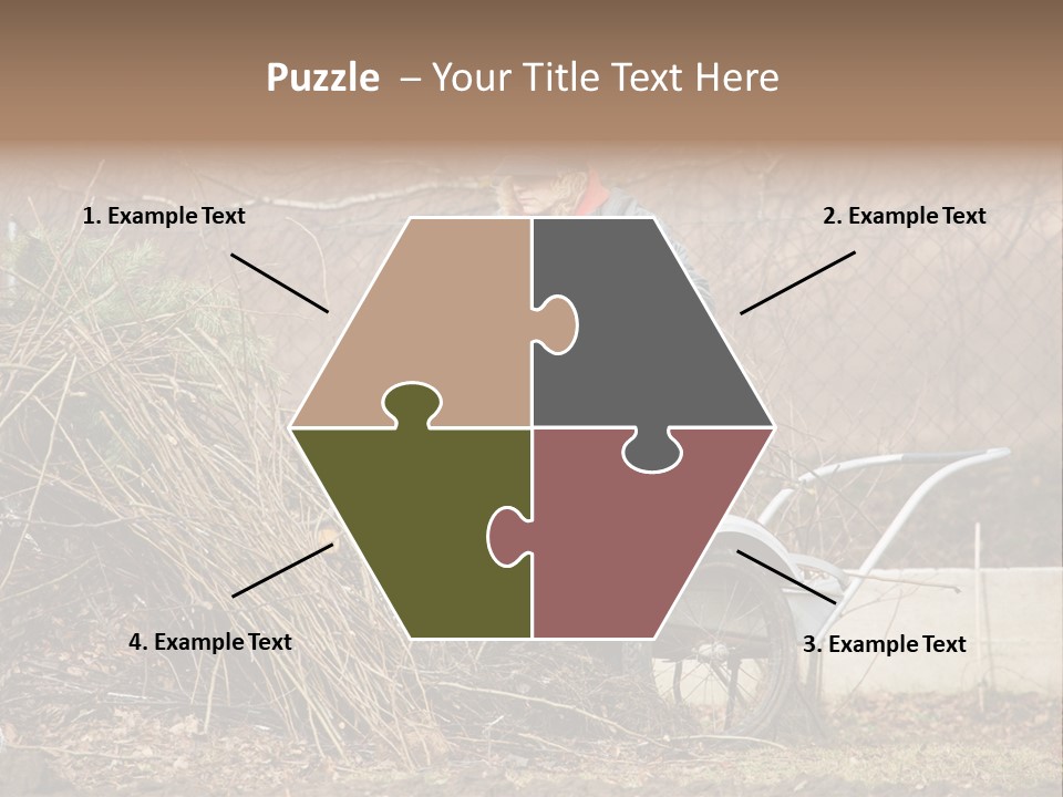 Metal Outdoor Fireplace PowerPoint Template