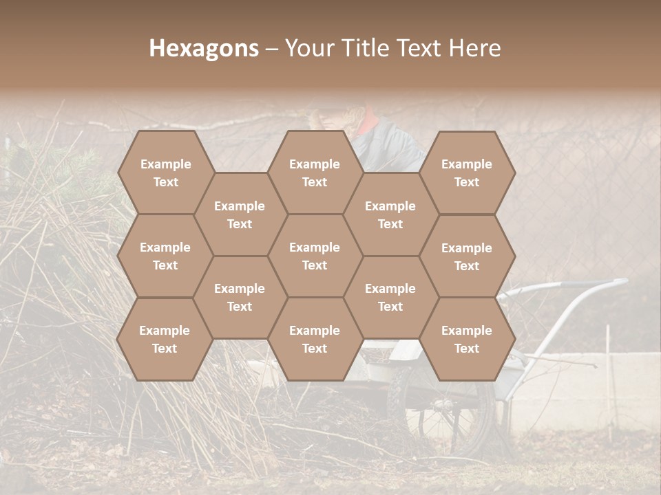 Metal Outdoor Fireplace PowerPoint Template