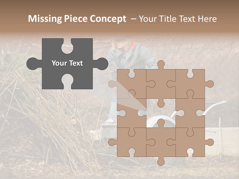 Metal Outdoor Fireplace PowerPoint Template