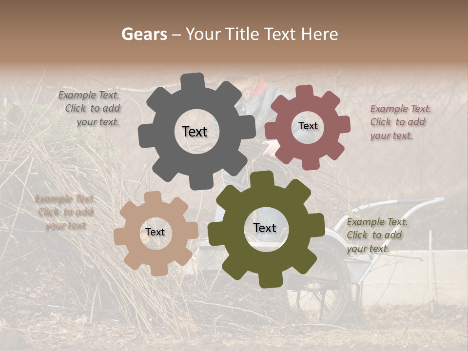 Metal Outdoor Fireplace PowerPoint Template