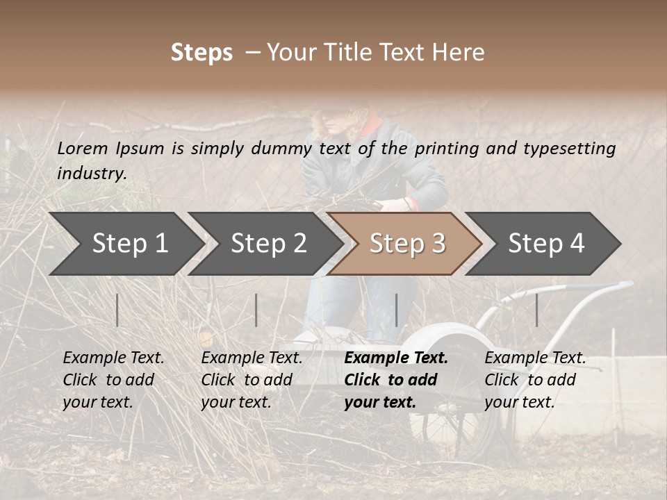 Metal Outdoor Fireplace PowerPoint Template